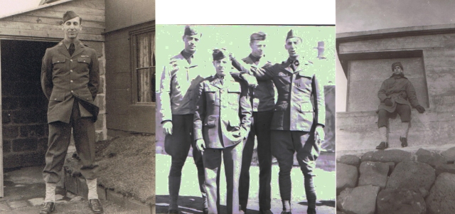 Dad in NY, I think, comrades in arms and Dad - possibly in Iceland